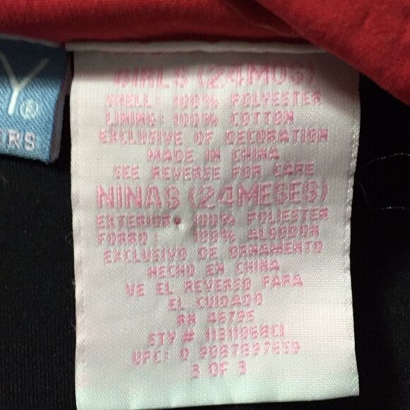 Baby Girl Red Trench Style Jacket 24 Months Flannel Lined Spring Summer - Picture 10 of 11